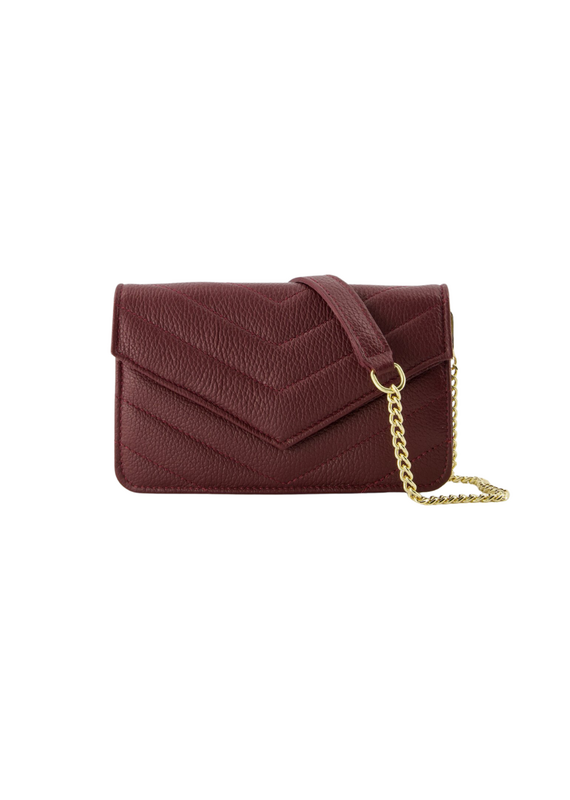 21Jewelz Tasje met gestikt patroon - bordeaux