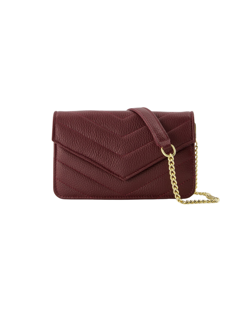 21Jewelz Tasje met gestikt patroon - bordeaux