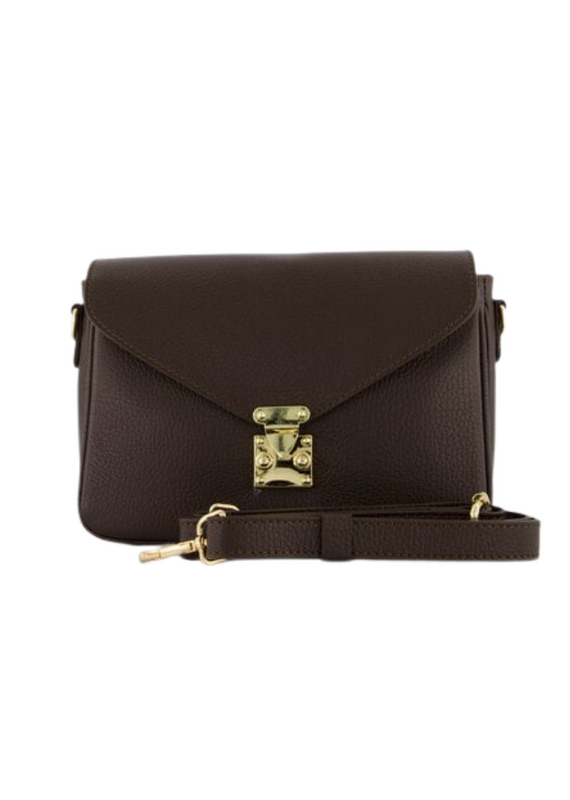 21Jewelz Effen tas met gouden sluiting - bruin