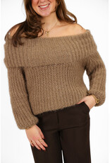 21Jewelz Off shoulder trui - taupe
