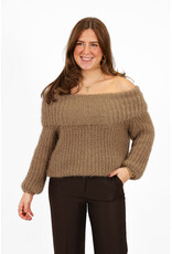 21Jewelz Off shoulder trui - taupe