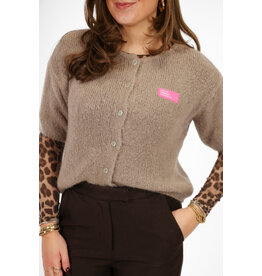 21Jewelz Vest met korte mouw en embleem - taupe