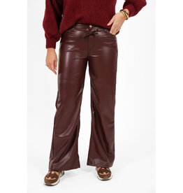 21Jewelz Pu leren broek met strik - bordeaux