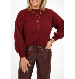 21Jewelz Wollige trui met zakje - bordeaux