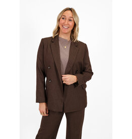 21Jewelz Blazer met krijtstreep - bruin