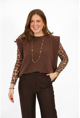 21Jewelz Wollige mouwloze top - bruin