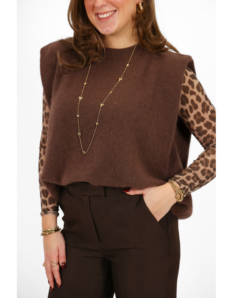 21Jewelz Wollige mouwloze top - bruin