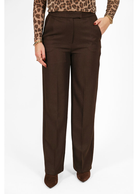 21Jewelz Effen pantalon - choco bruin