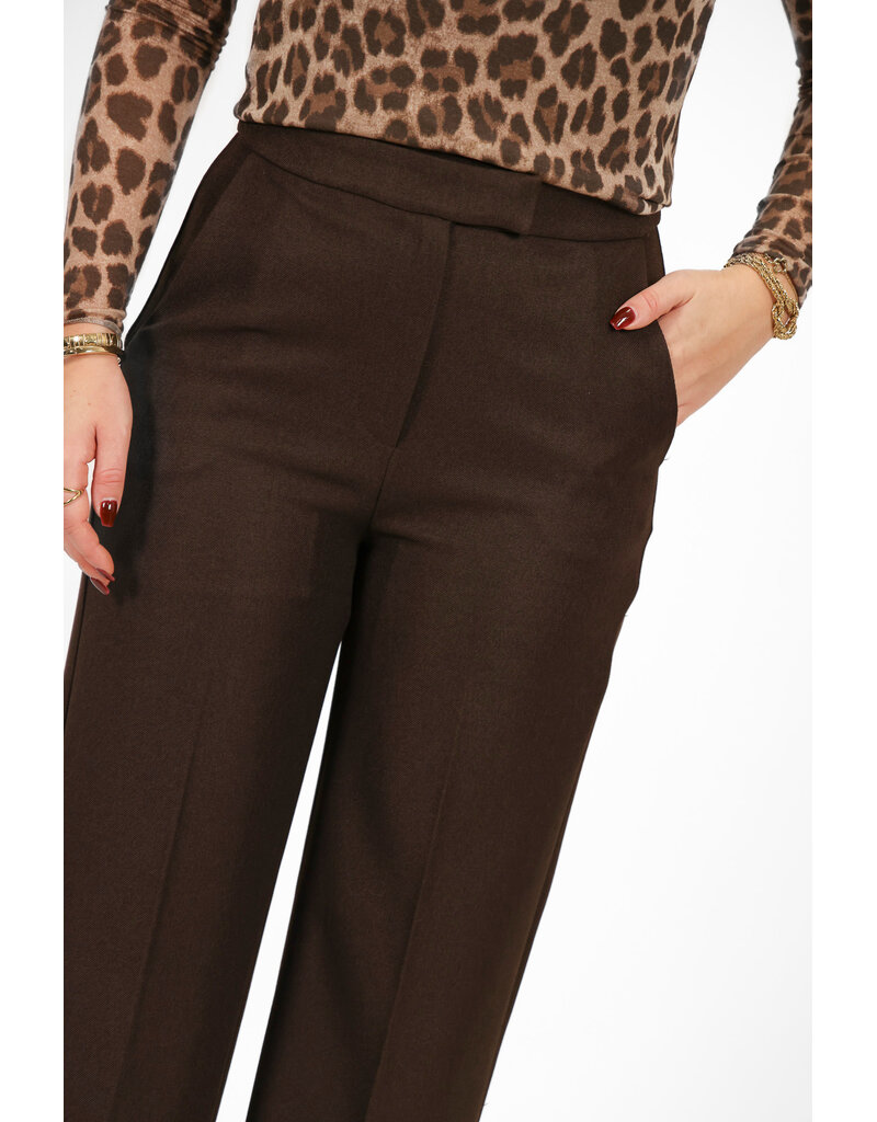 21Jewelz Effen pantalon - choco bruin