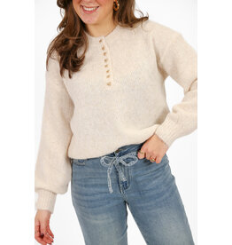 21Jewelz Trui met gouden hartjes - ecru