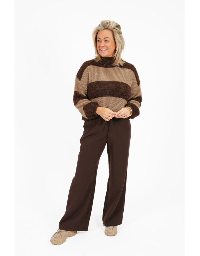 21Jewelz Gebreide trui met strepen - bruin / beige