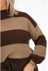 21Jewelz Gebreide trui met strepen - bruin / beige