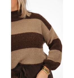 21Jewelz Gebreide trui met strepen - bruin / beige