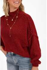 21Jewelz Gebreide trui met opstaande kraag - bordeaux