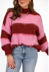 21Jewelz Wollige gestreepte trui - roze / bordeaux
