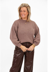 21Jewelz Wollige trui met zakje - taupe