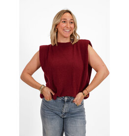 21Jewelz Wollige mouwloze top - bordeaux