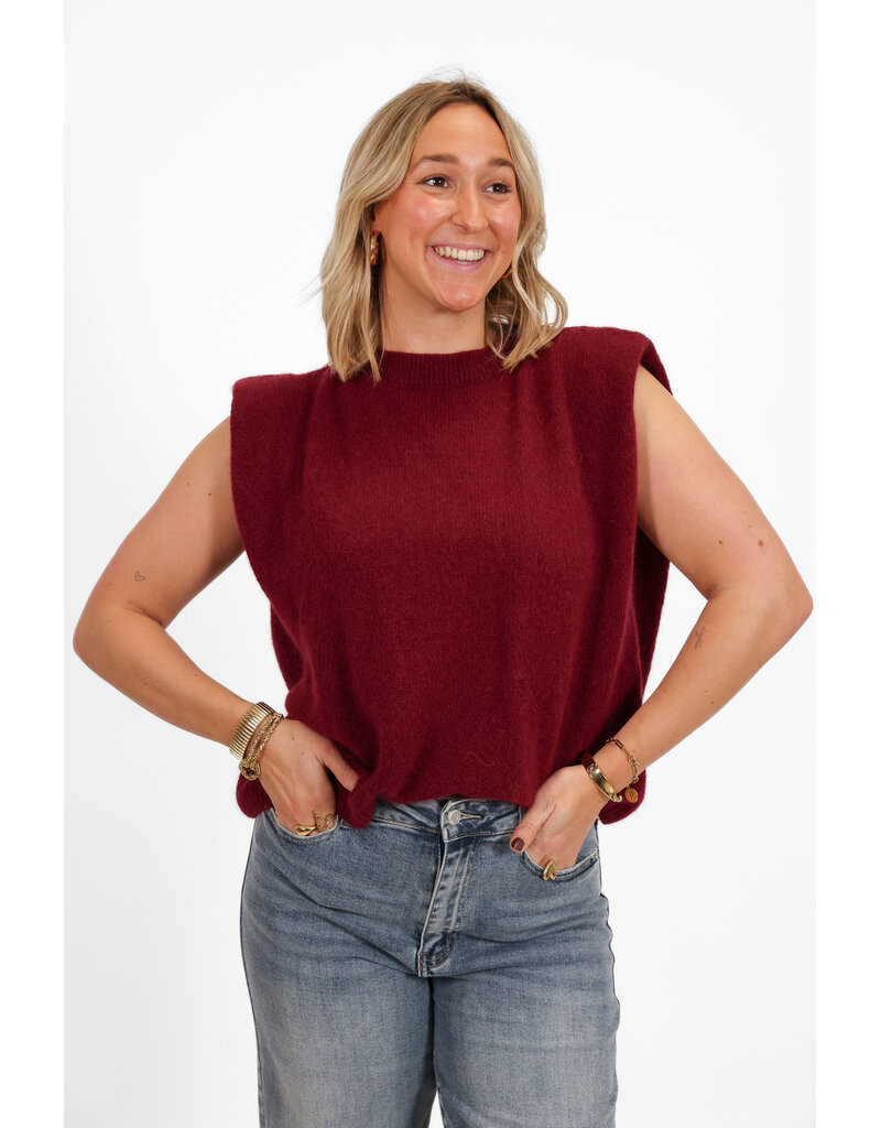21Jewelz Wollige mouwloze top - bordeaux