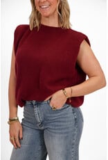 21Jewelz Wollige mouwloze top - bordeaux