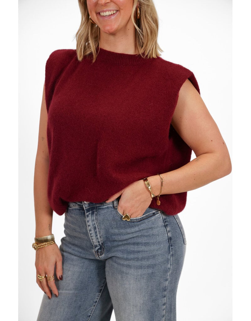 21Jewelz Wollige mouwloze top - bordeaux