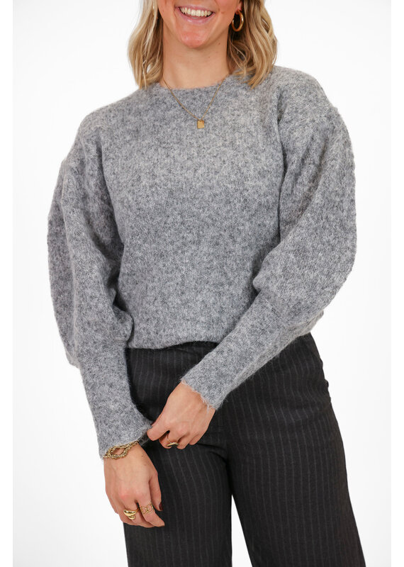 21Jewelz Trui met pofmouw - grijs