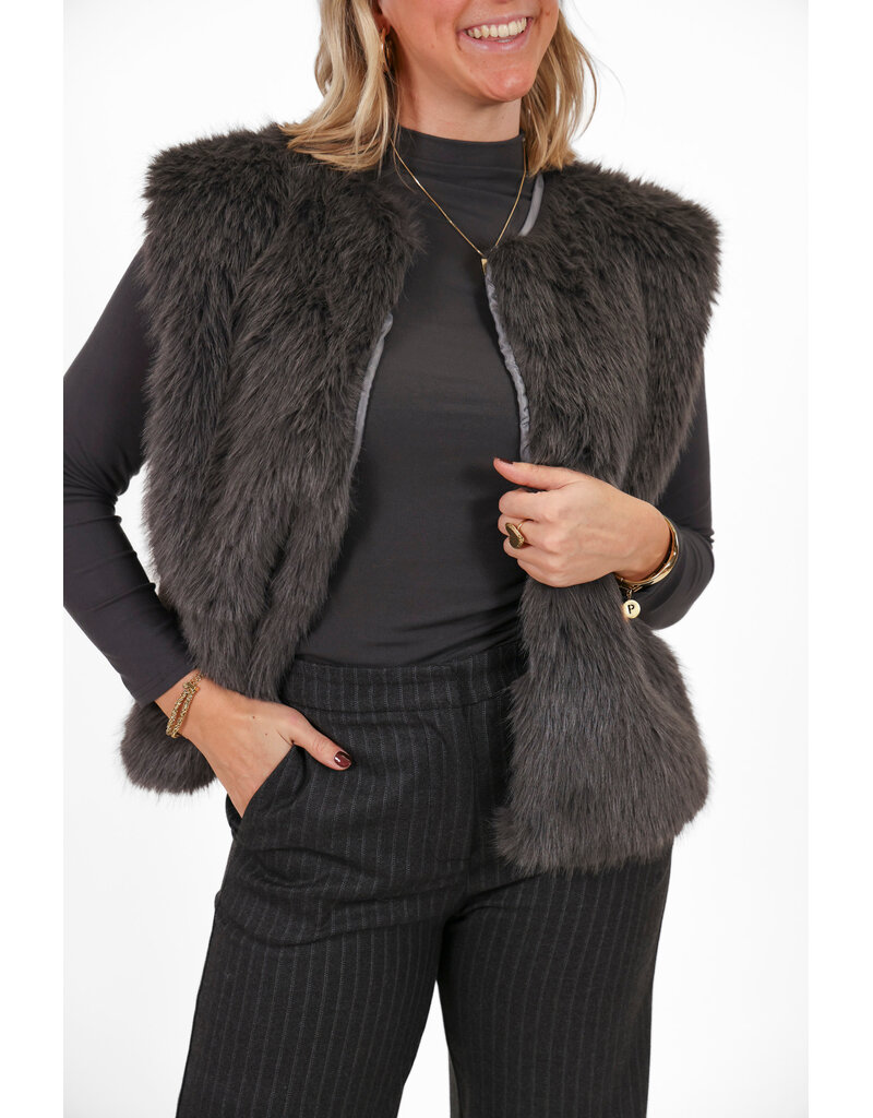 21Jewelz - The Label 21Jewelz | Fluffy Gilet - grijs