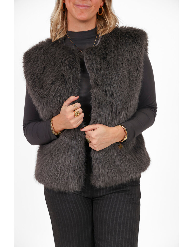 21Jewelz - The Label 21Jewelz | Fluffy Gilet - grijs