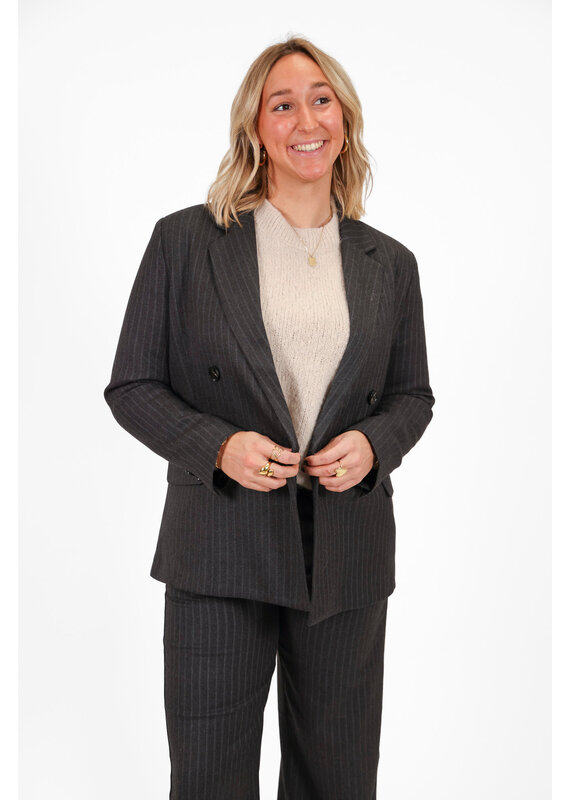 21Jewelz Blazer met krijtstreep - donkergrijs