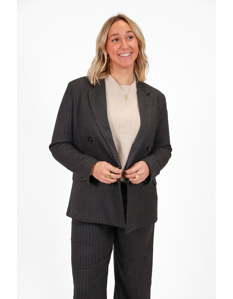 21Jewelz Blazer met krijtstreep - donkergrijs