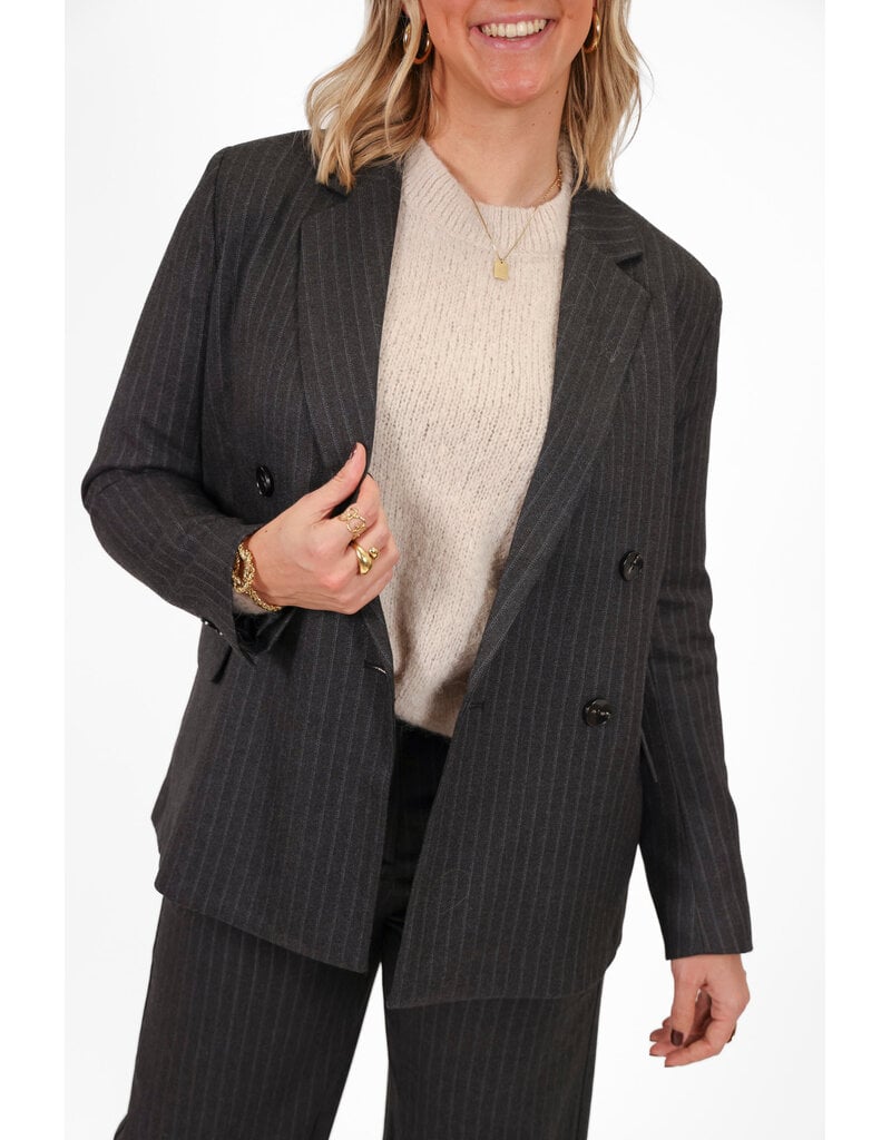 21Jewelz Blazer met krijtstreep - donkergrijs