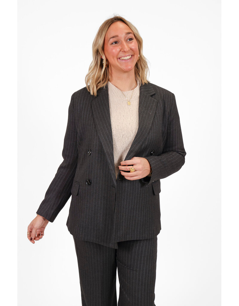21Jewelz Blazer met krijtstreep - donkergrijs