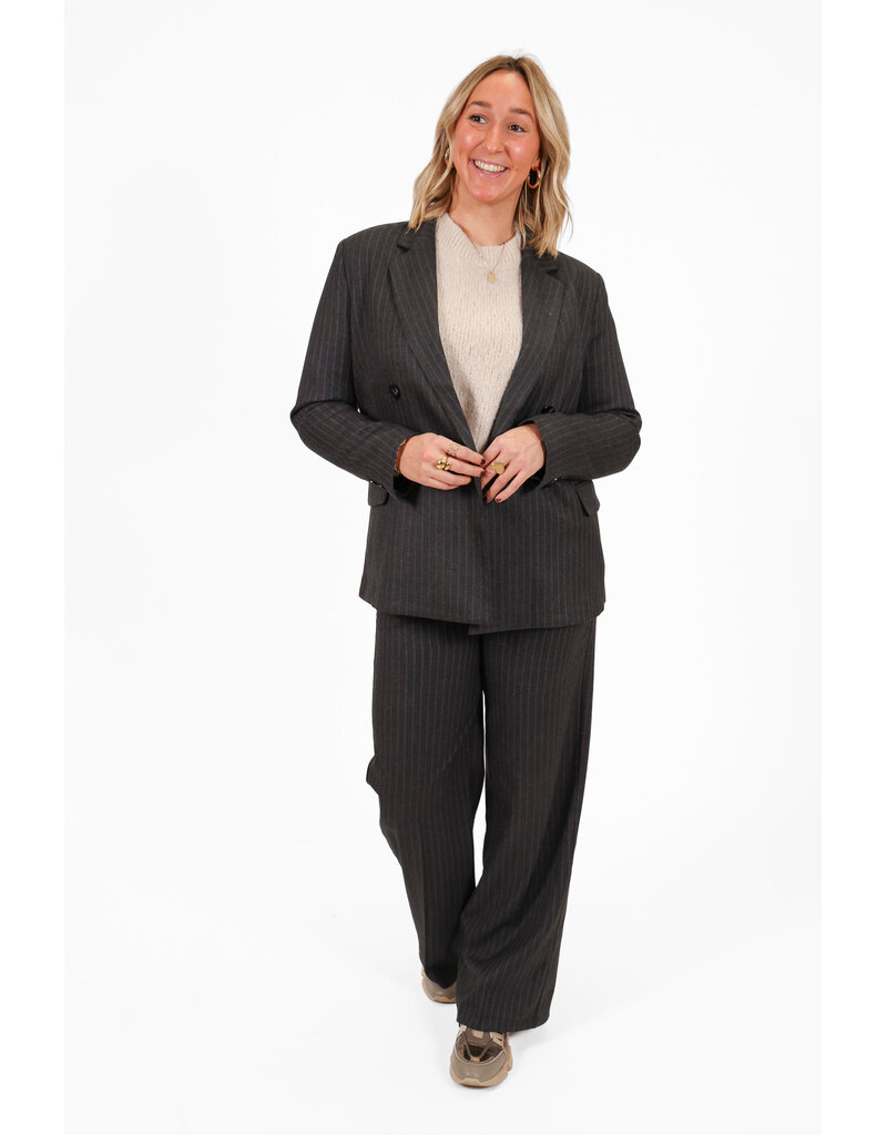 21Jewelz Pantalon met krijtstreep - donkergrijs