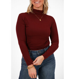 21Jewelz Aansluitende top met opstaand kraagje - bordeaux