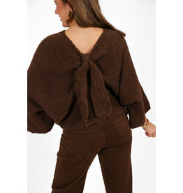 21Jewelz Gebreide trui met strik - bruin