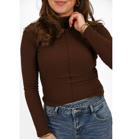 21Jewelz Top met textuur - bruin