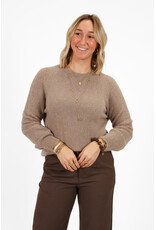 21Jewelz Effen basic truitje met lange mouw - taupe