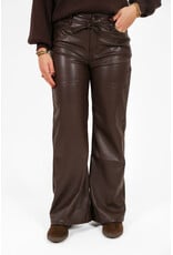21Jewelz Pu leren broek met strik - bruin