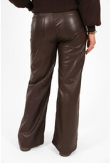 21Jewelz Pu leren broek met strik - bruin