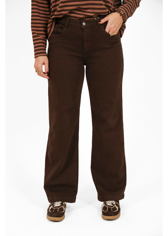 21Jewelz Wide leg jeans - choco bruin