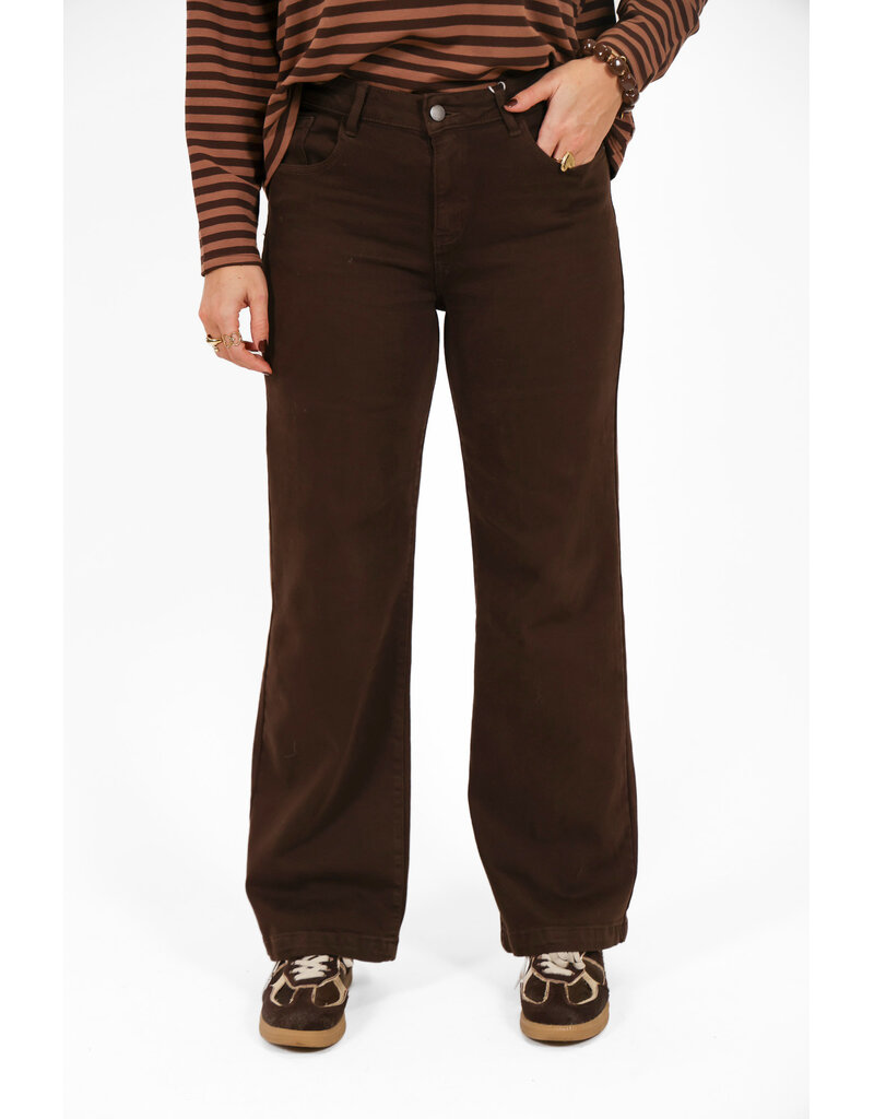 21Jewelz Wide leg jeans - choco bruin