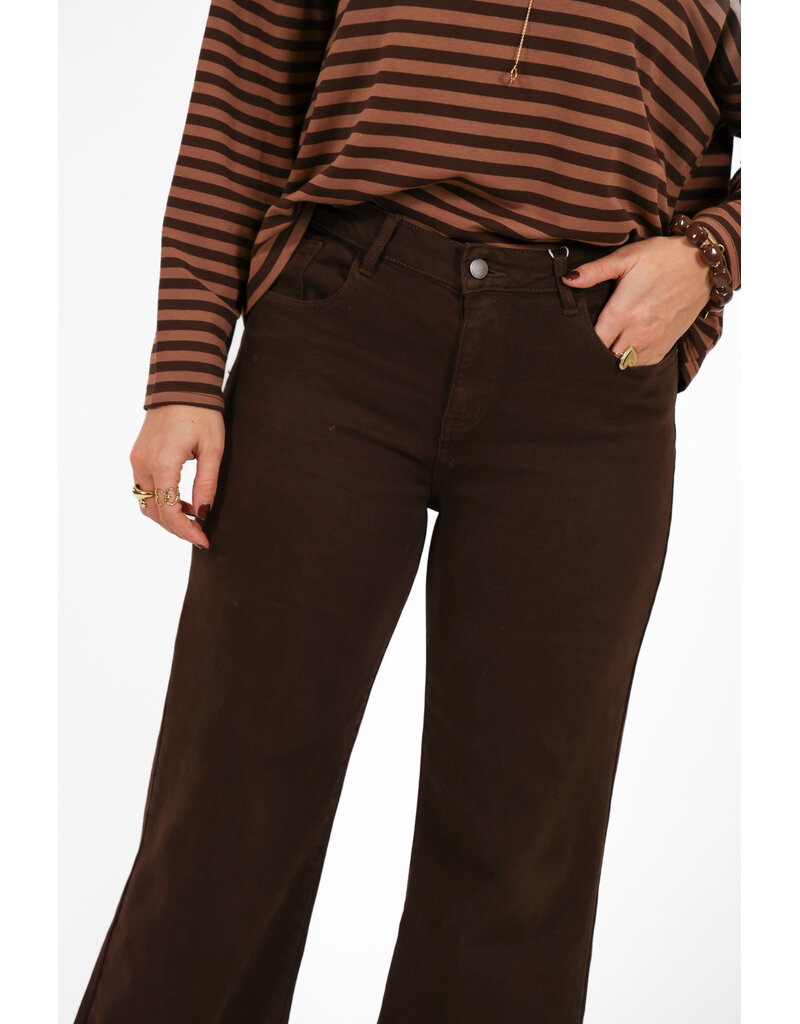 21Jewelz Wide leg jeans - choco bruin