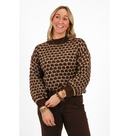 21Jewelz Wollige trui met patroon - bruin / beige