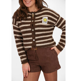 21Jewelz Gestreept vestje met embleem - bruin/beige