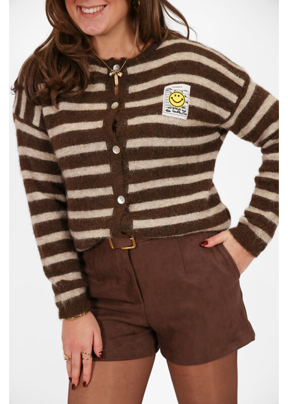 21Jewelz Gestreept vestje met embleem - bruin/beige