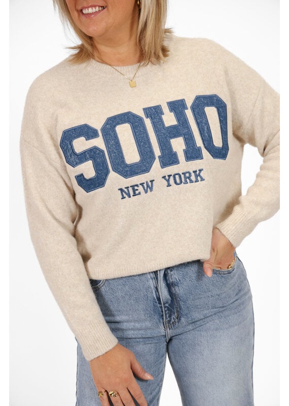 21Jewelz Soho trui - beige/blauw