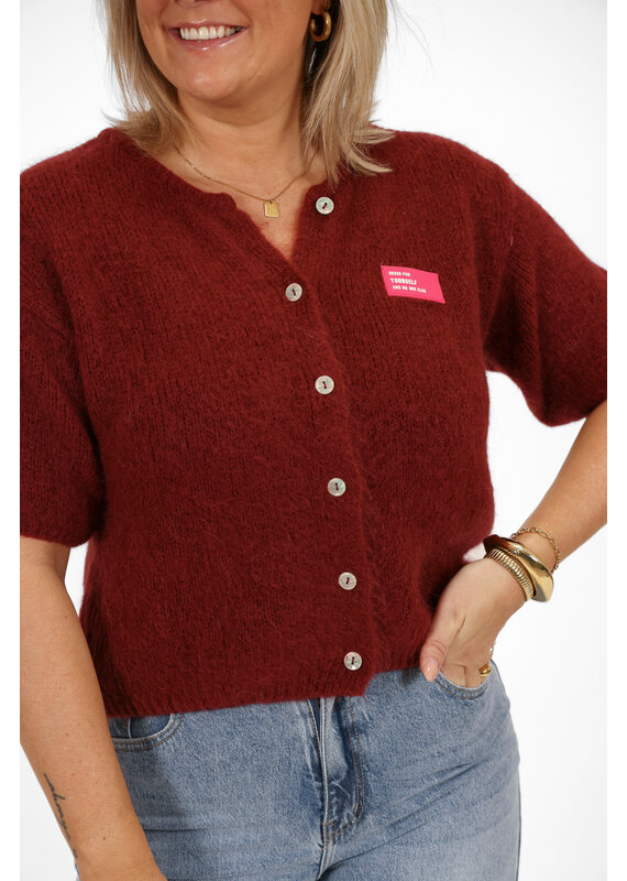 21Jewelz Vest met korte mouw en embleem - bordeaux