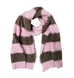 21Jewelz Wollige sjaal gestreept - roze/bruin