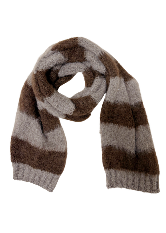 21Jewelz Wollige sjaal gestreept - bruin/taupe