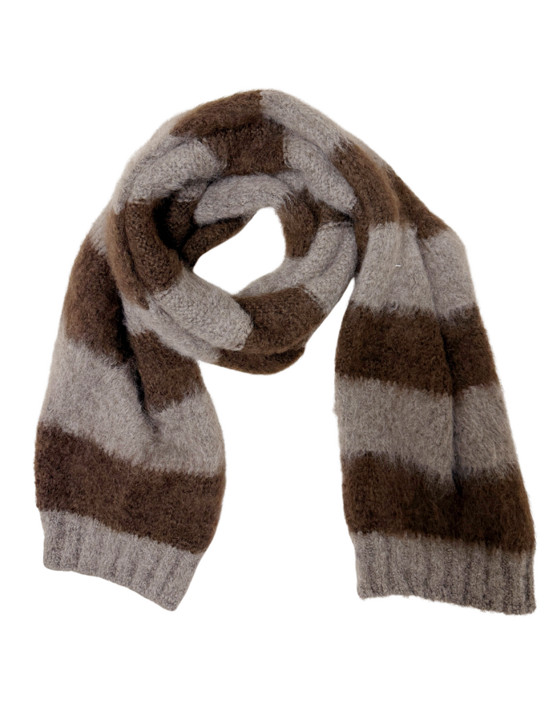 21Jewelz Wollige sjaal gestreept - bruin/taupe