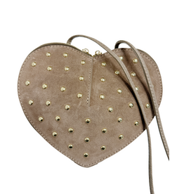 21Jewelz Hartjes tas suede beige